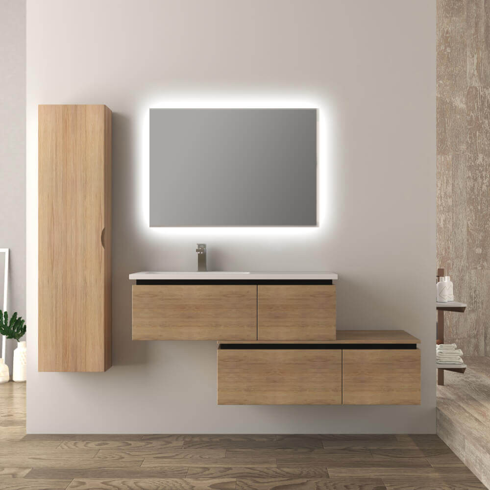 Mobile bagno sospeso rovere 140 cm Arcshop