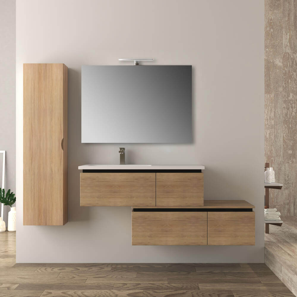 Mobile bagno sospeso rovere 140 cm Arcshop