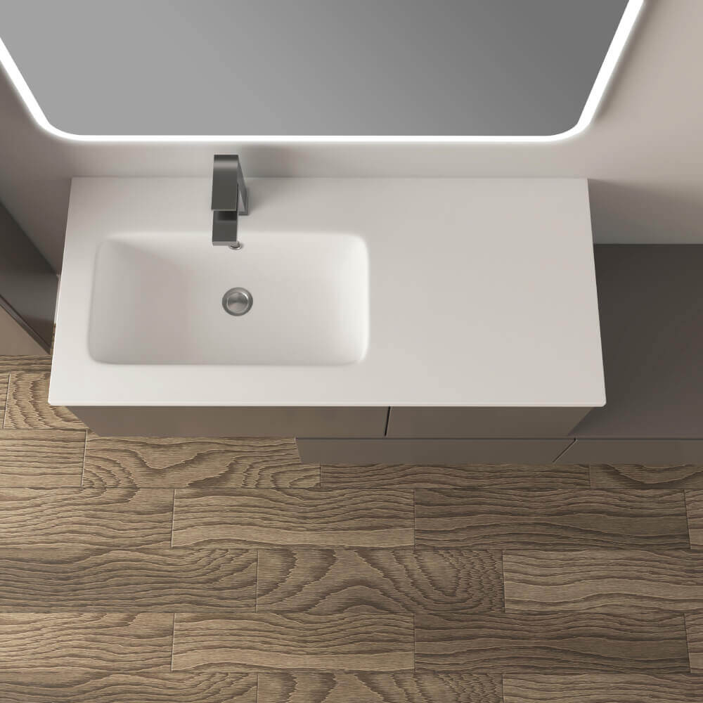 Mobile bagno 140 cm sospeso grigio talpa Slide