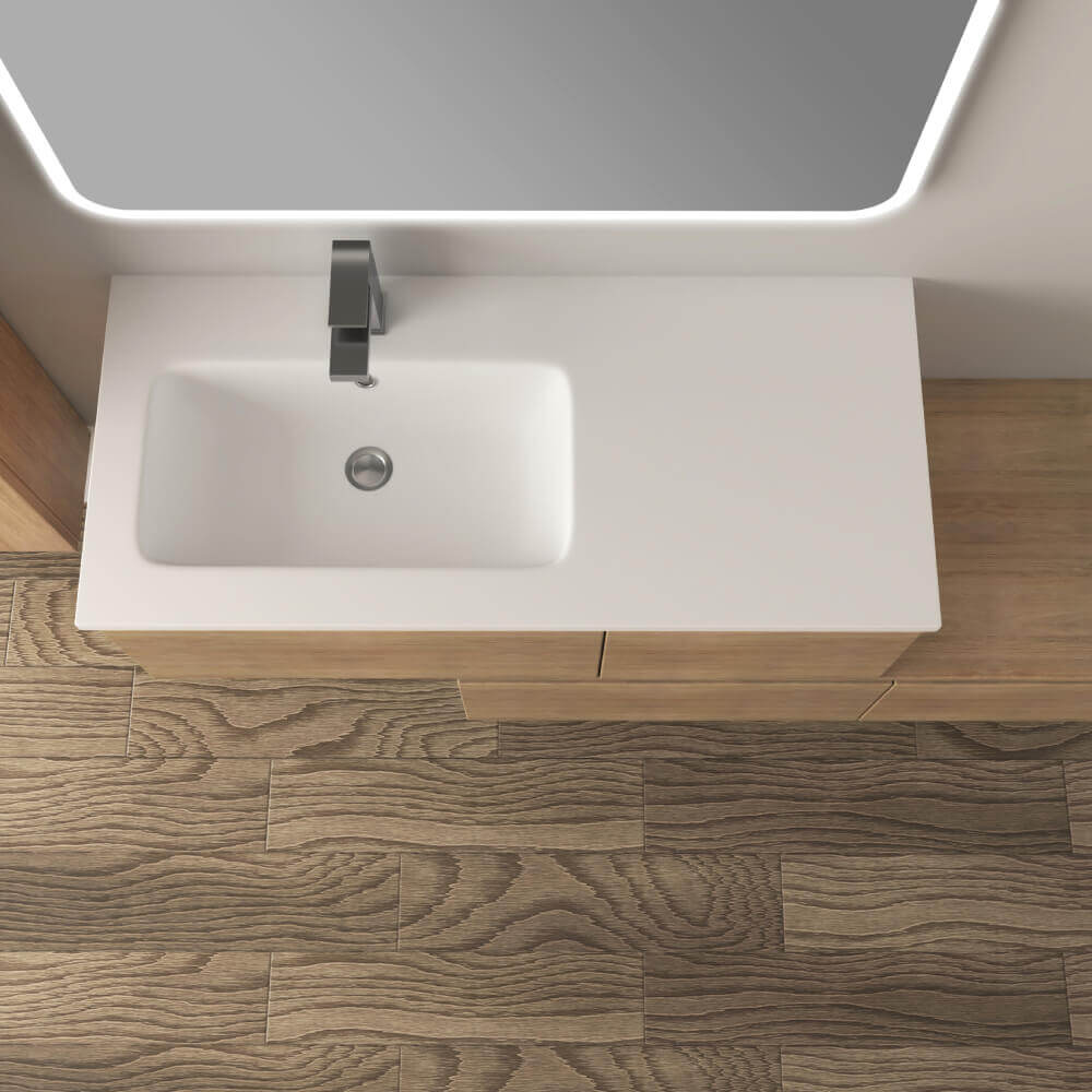 Mobile bagno sospeso rovere 140 cm