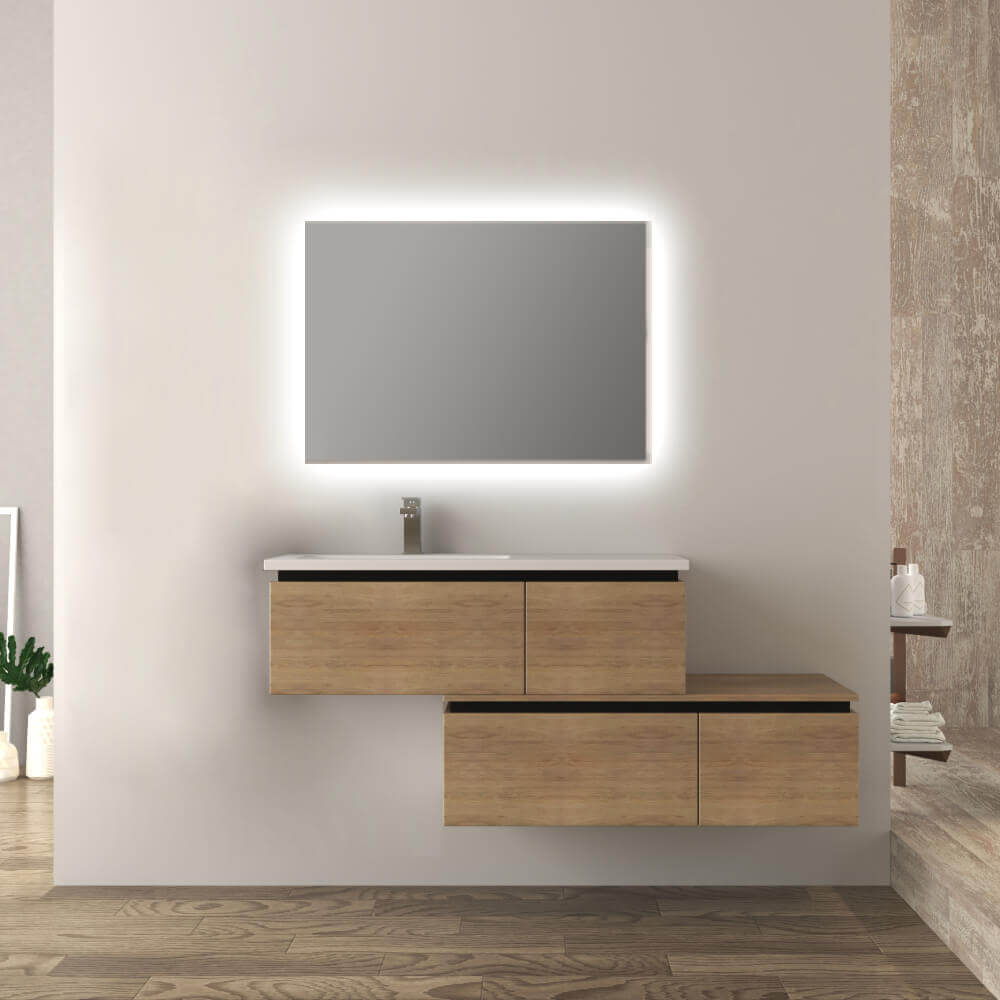 Mobile bagno sospeso rovere 140 cm Arcshop