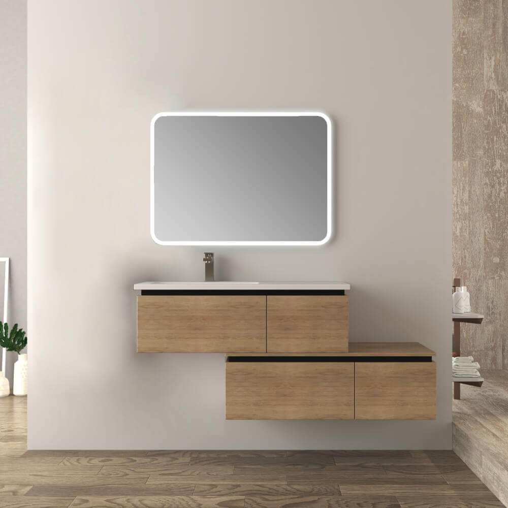 Mobile bagno sospeso rovere 140 cm Arcshop