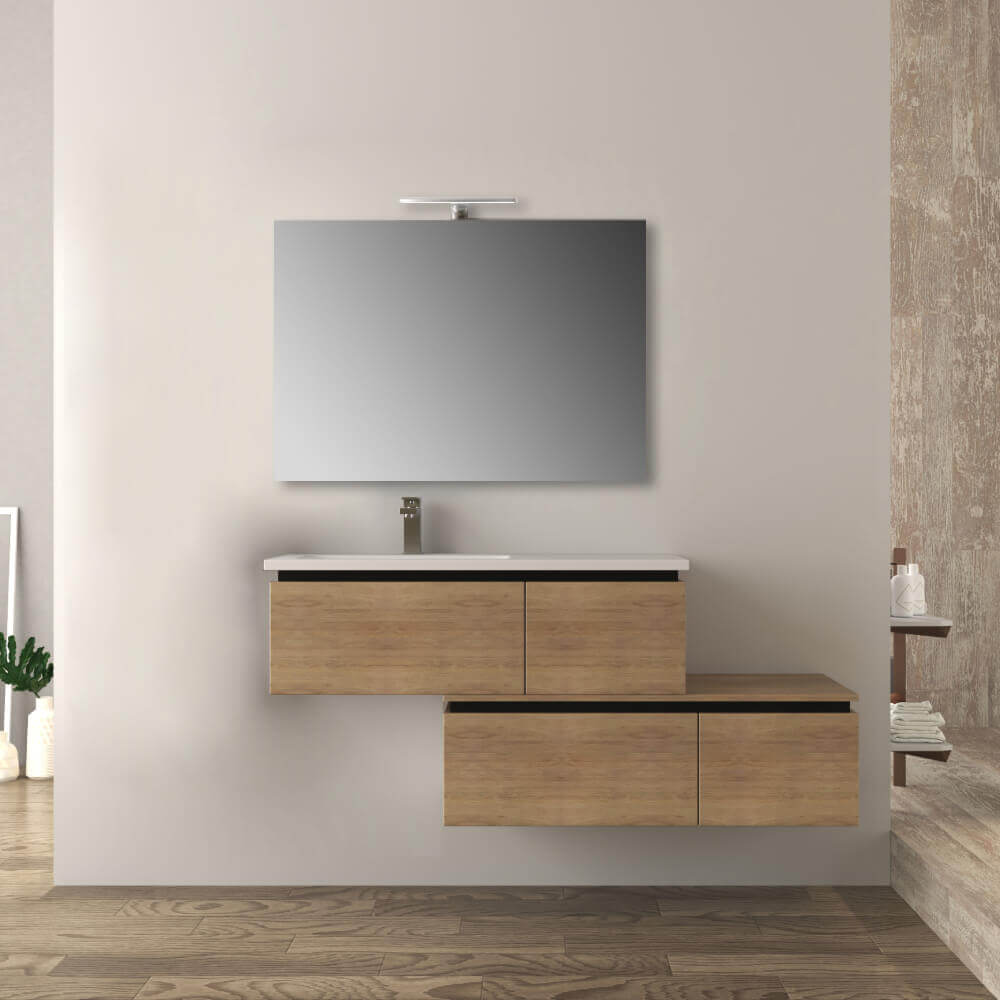 Mobile bagno sospeso rovere 140 cm Arcshop
