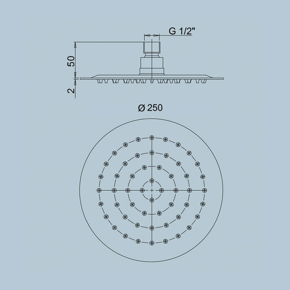 Soffione Doccia Anticalcare Jacuzzi 25 cm COD 1811052JA00 Arcshop