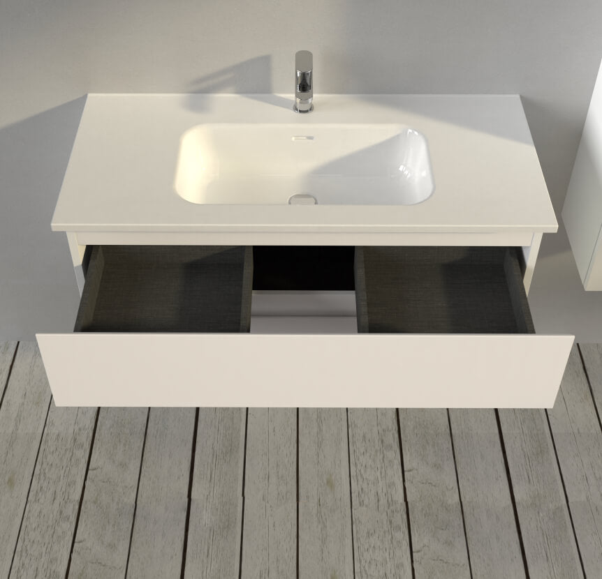 Mobile bagno 100 cm sospeso Bianco opaco - Sofia Arcshop