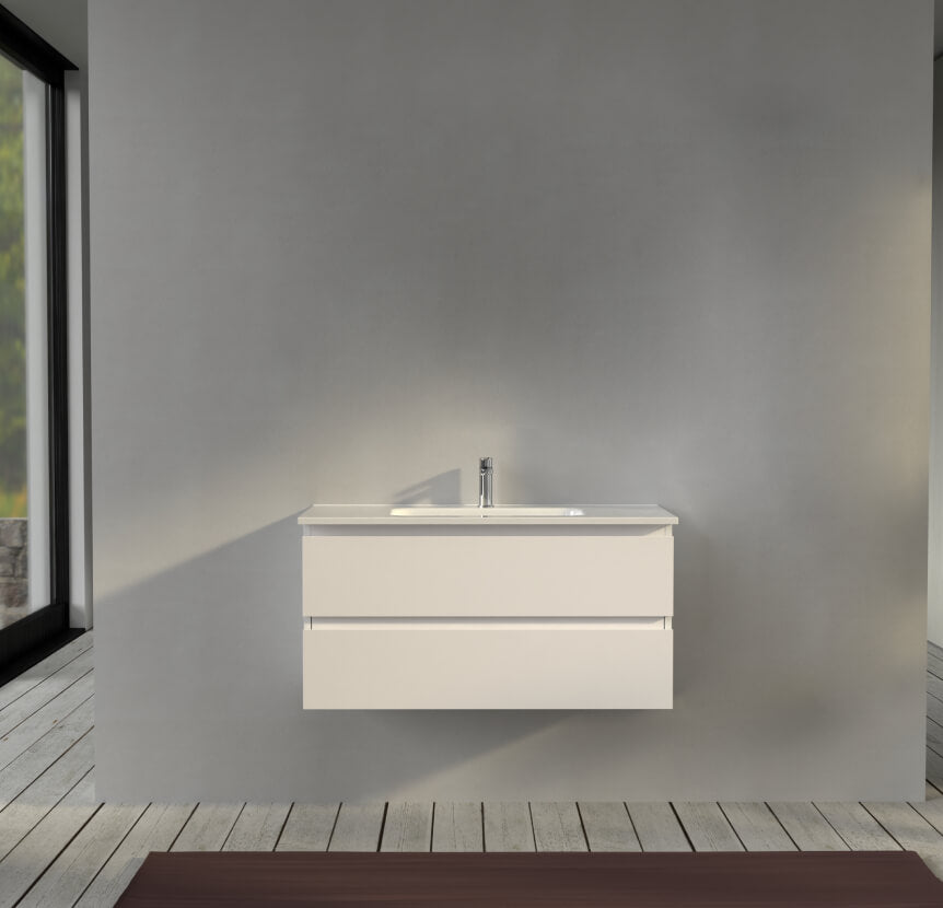 Mobile bagno 100 cm sospeso Bianco opaco - Sofia Arcshop