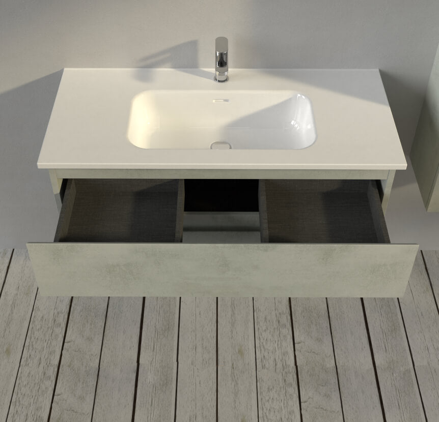 Mobile bagno 100 cm sospeso colore Grigio - Sofia Arcshop