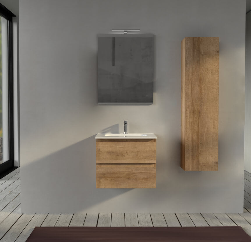 Mobile da bagno sospeso 60 cm Rovere - Sofia Arcshop