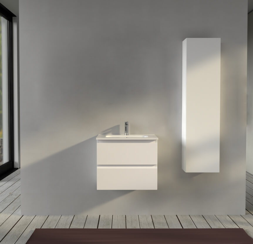 Mobile bagno 60 cm sospeso Bianco opaco - Sofia Arcshop