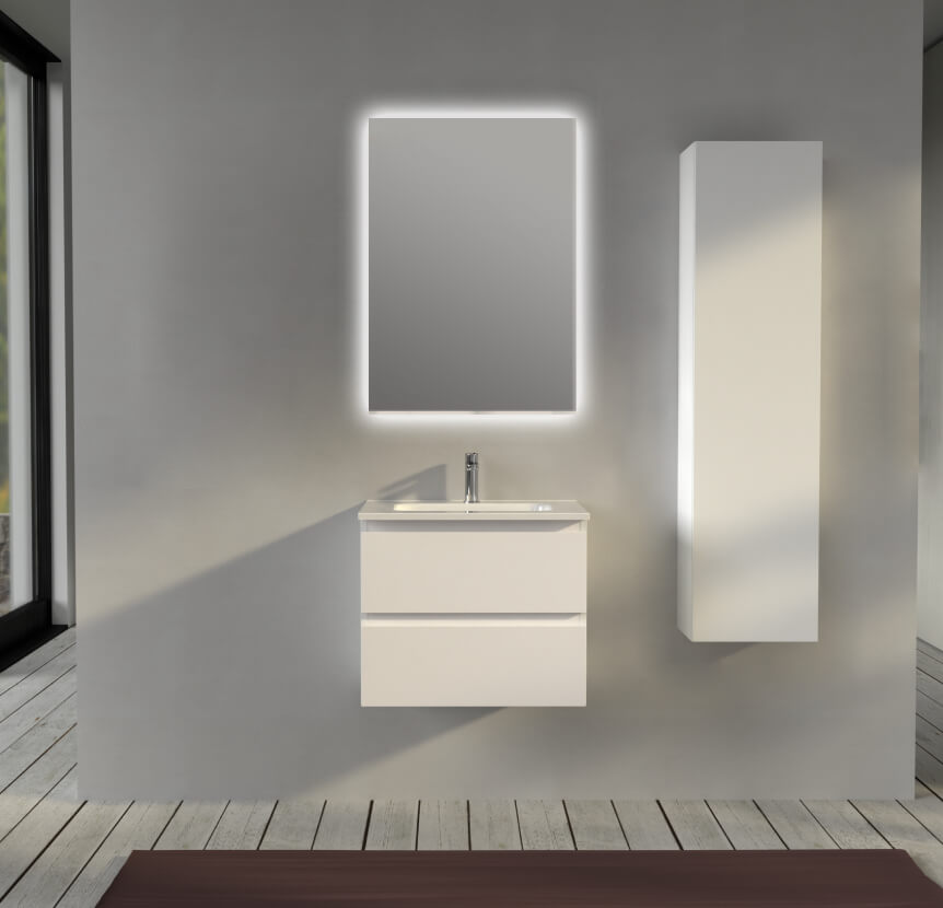 Mobile bagno 60 cm sospeso Bianco opaco - Sofia Arcshop