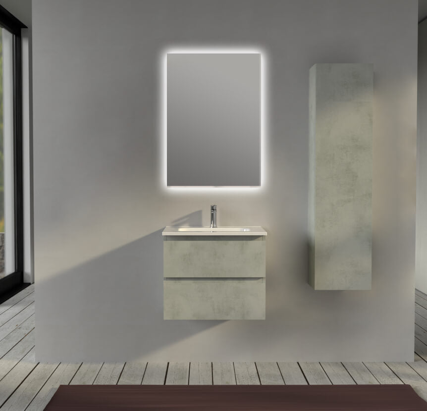 Mobile bagno sospeso 60 cm Grigio - Sofia Arcshop