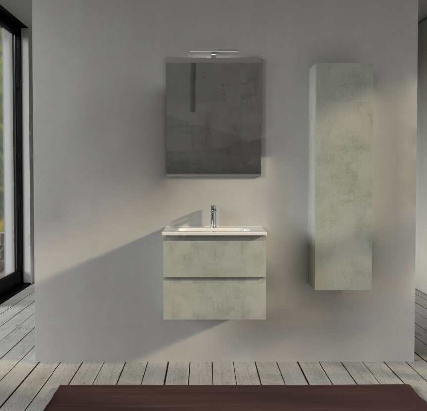 Mobile bagno sospeso 60 cm Grigio - Sofia Arcshop