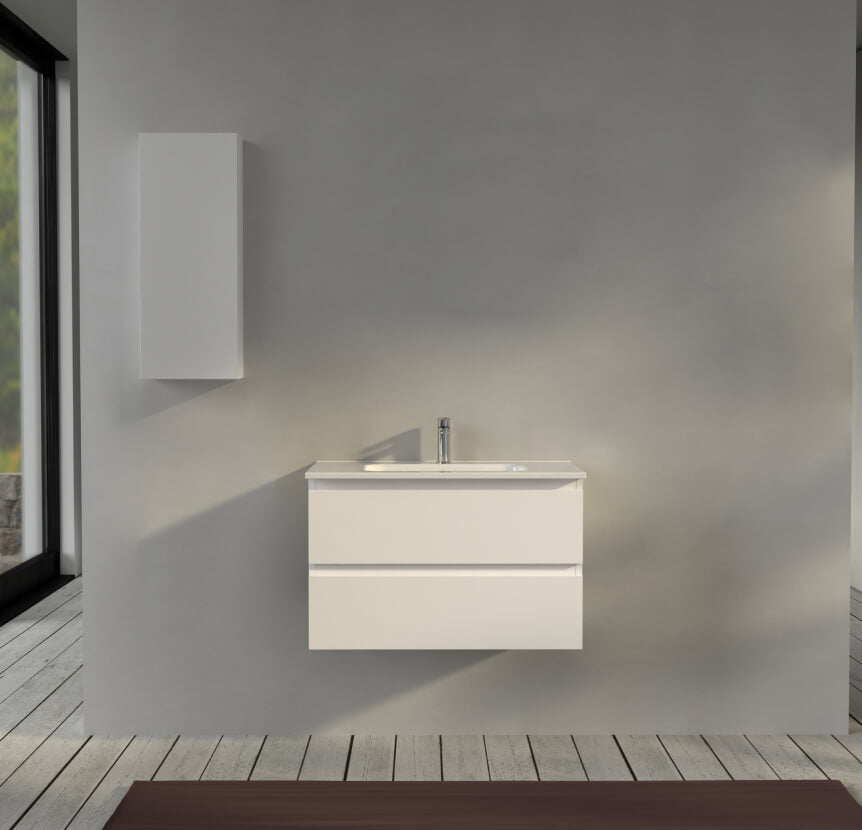 Mobile da bagno sospeso 80 cm Bianco opaco - Sofia Arcshop
