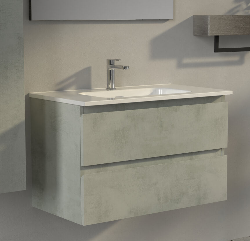 Mobile da bagno 80 cm sospeso Grigio - Sofia Arcshop