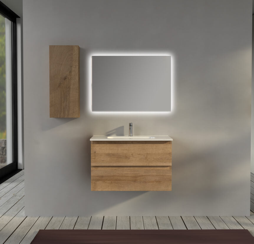Mobile bagno sospeso 80 cm Rovere - Sofia Arcshop