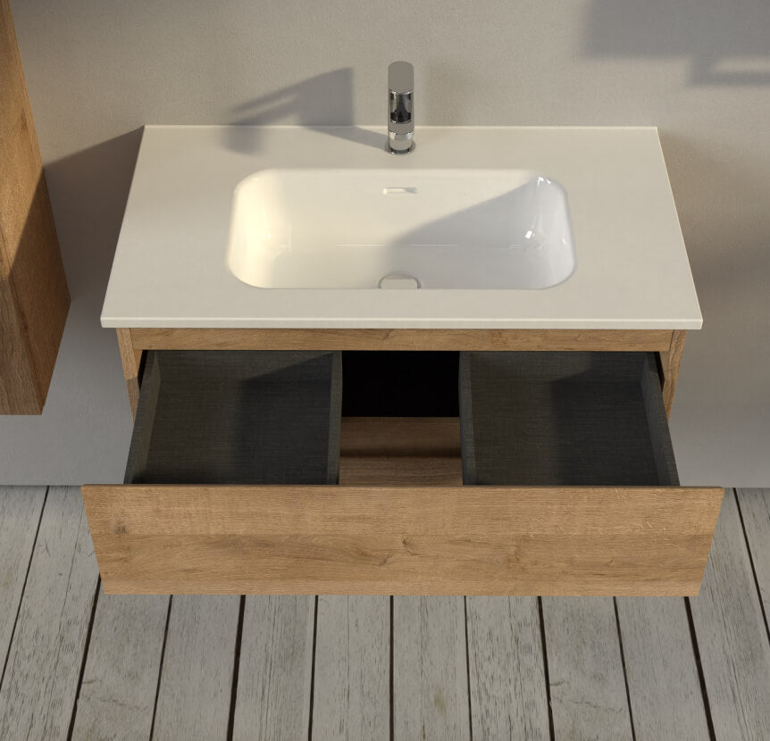 Mobile bagno sospeso 80 cm Rovere - Sofia Arcshop