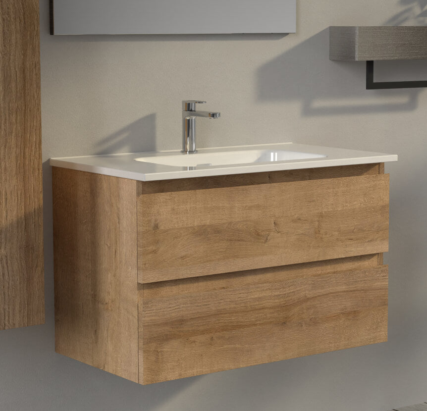 Mobile bagno sospeso 80 cm Rovere - Sofia