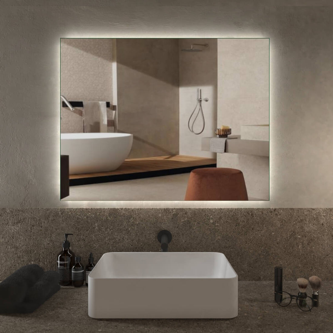 Specchio LED 70X100 retroilluminato reversibile Arcshop