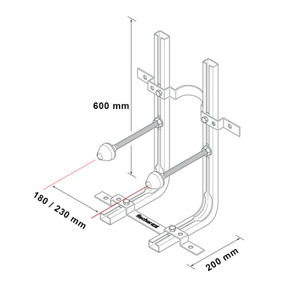 Fischer staffe per sanitari sospesi LC PLUS interasse regolabile Arcshop