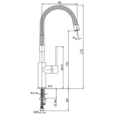 Miscelatore a molla per cucina Jacuzzi | Rubinetteria Sunset Arcshop