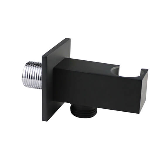 Kit doccia nero opaco soffione slim ultrapiatto quadrato da 25 cm Arcshop