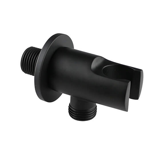 Kit doccia nero opaco soffione ultrapiatto slim tondo da 25 cm Arcshop