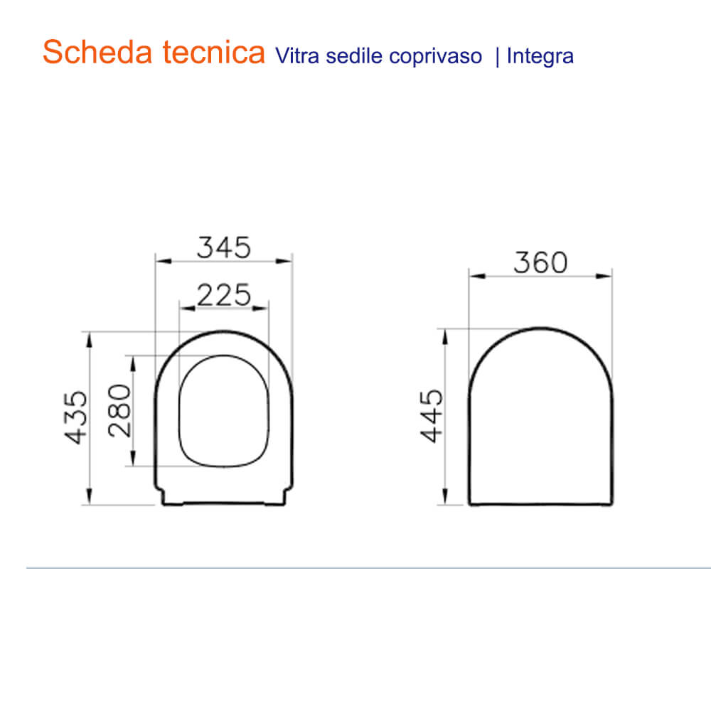 Coprivaso slim soft close Vitra serie Integra e Mia Round