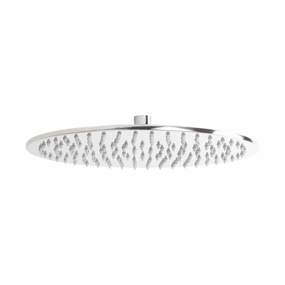 Kit Doccia Cromo con Soffione Tondo Ø 25 Slim, Braccio 35cm, Doccino e Presa Acqua in Ottone