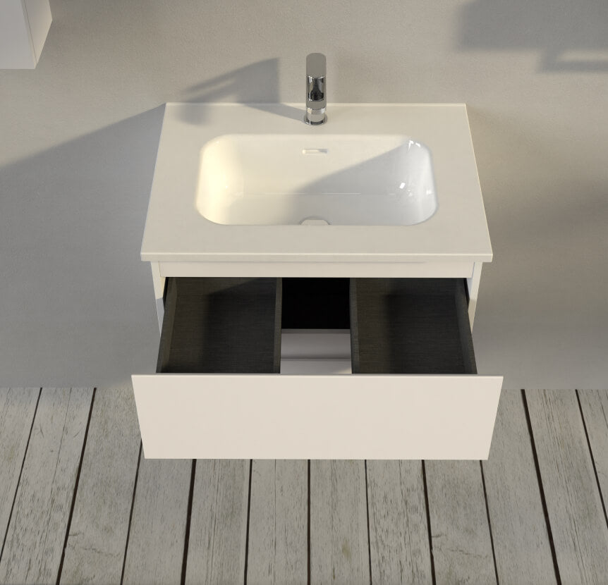 Mobile bagno 60 cm sospeso Bianco opaco - Sofia Arcshop