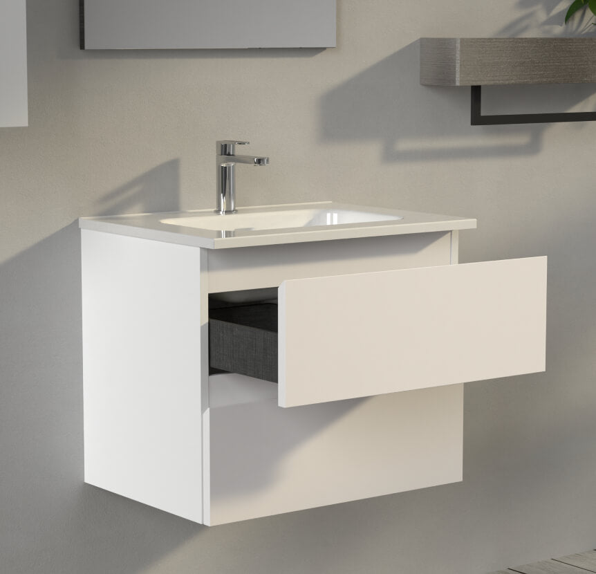 Mobile bagno 60 cm sospeso Bianco opaco - Sofia Arcshop