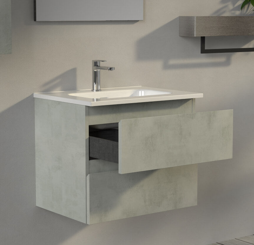 Mobile bagno sospeso 60 cm Grigio - Sofia