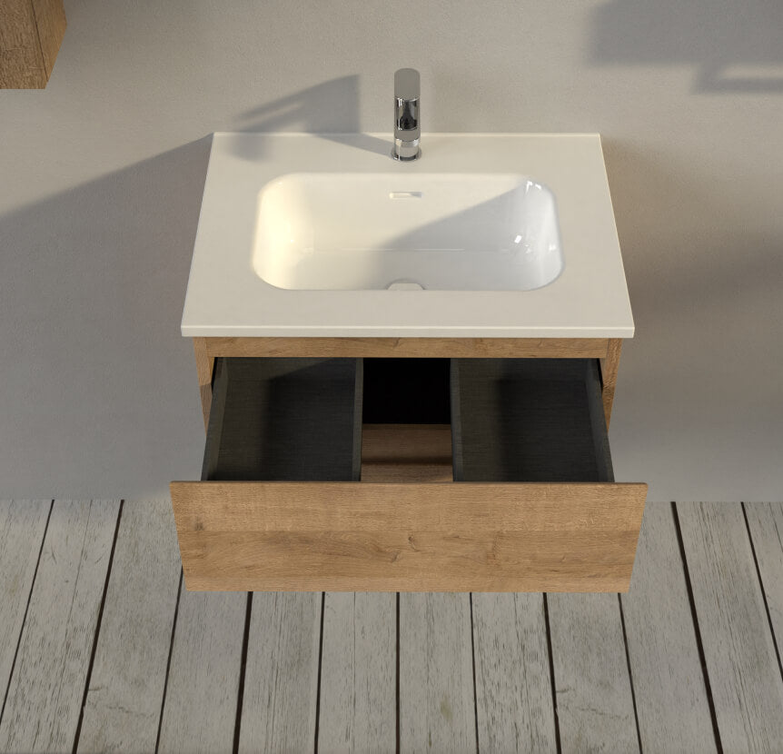 Mobile da bagno sospeso 60 cm Rovere - Sofia Arcshop