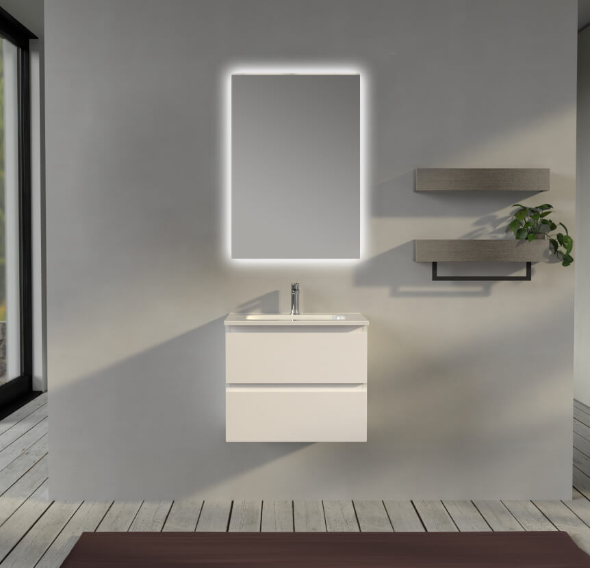 Mobile bagno 60 cm sospeso Bianco opaco - Sofia Arcshop