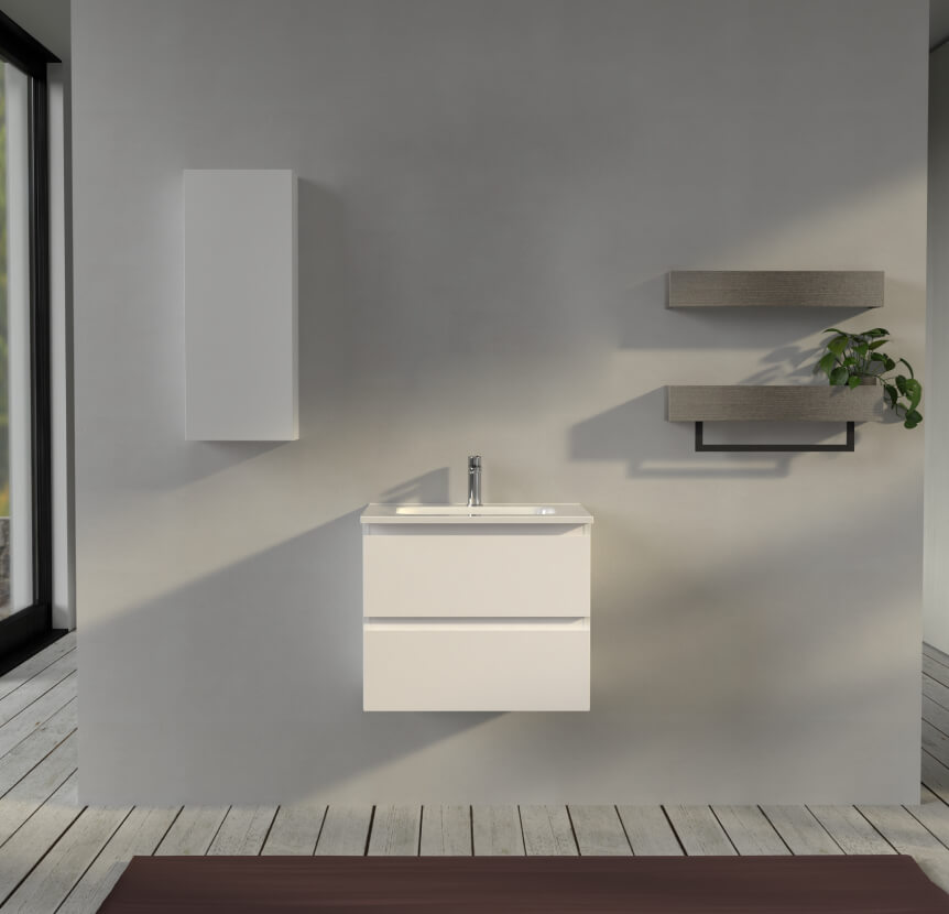 Mobile bagno 60 cm sospeso Bianco opaco - Sofia Arcshop