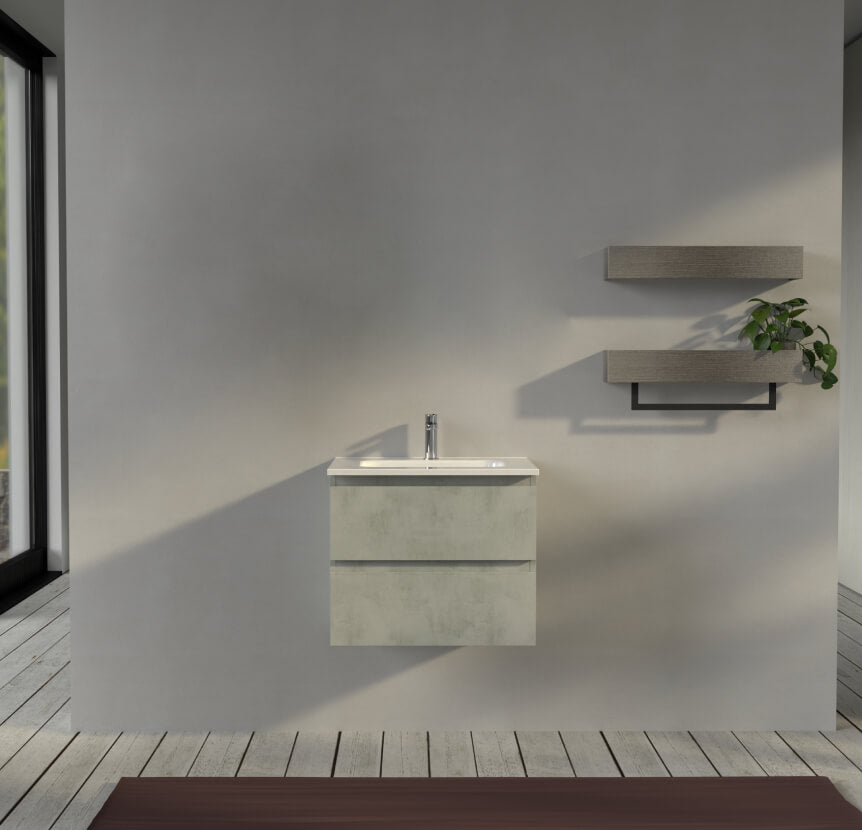 Mobile bagno sospeso 60 cm Grigio - Sofia Arcshop