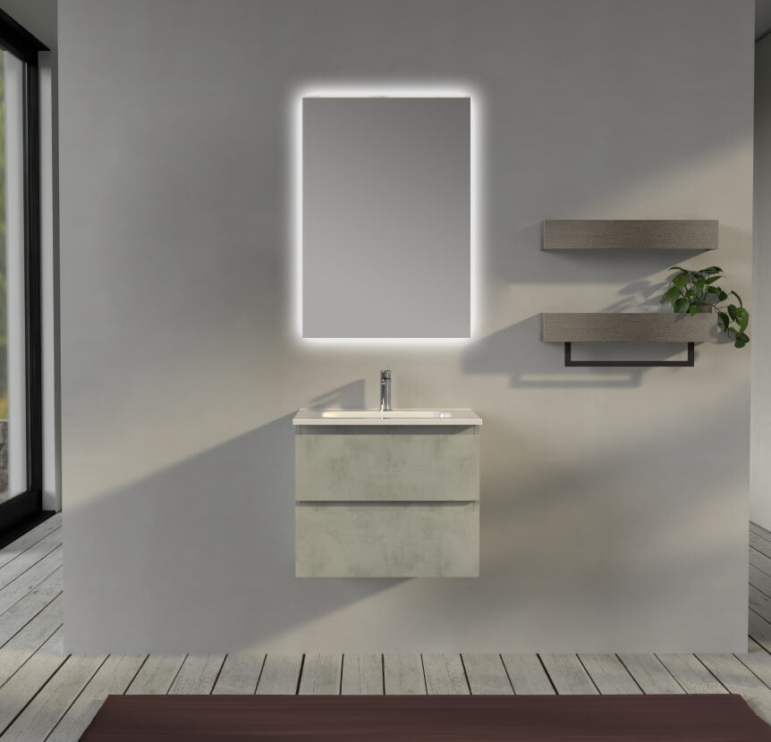 Mobile bagno sospeso 60 cm Grigio - Sofia Arcshop