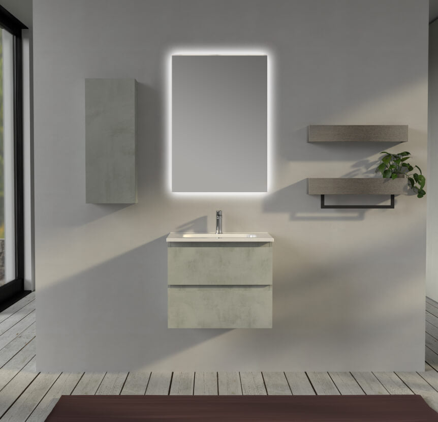 Mobile bagno sospeso 60 cm Grigio - Sofia Arcshop