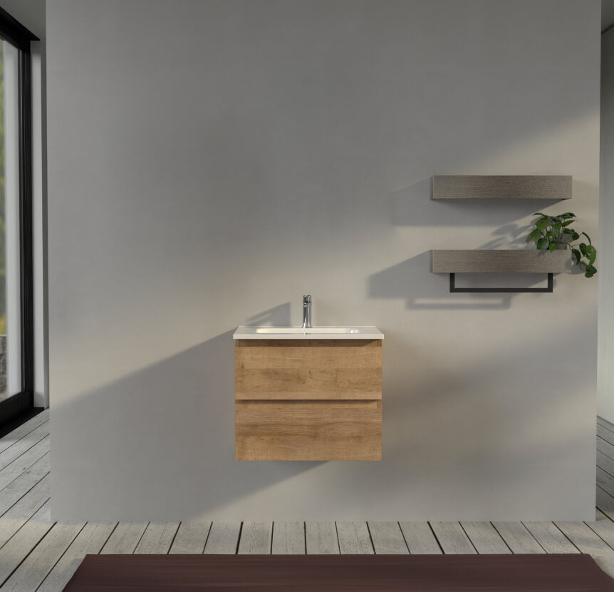 Mobile da bagno sospeso 60 cm Rovere - Sofia Arcshop