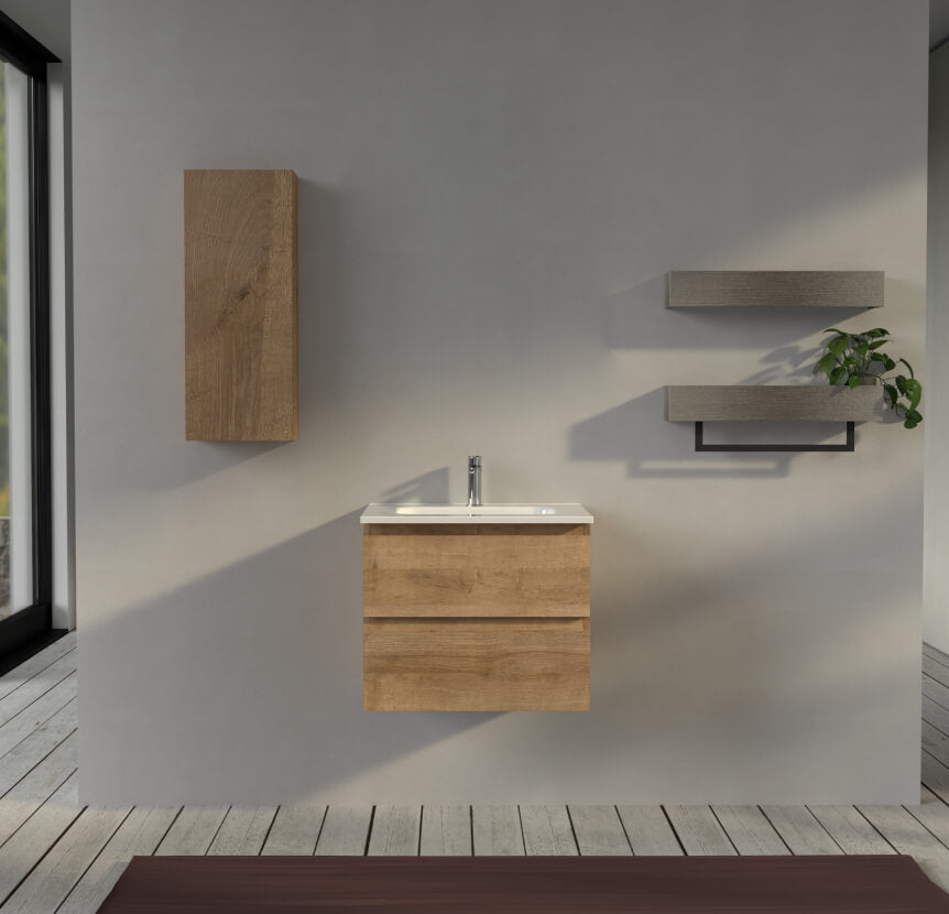 Mobile da bagno sospeso 60 cm Rovere - Sofia Arcshop