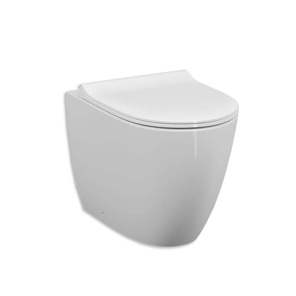 Coppia di sanitari Vitra Sento filo muro con scarico traslato