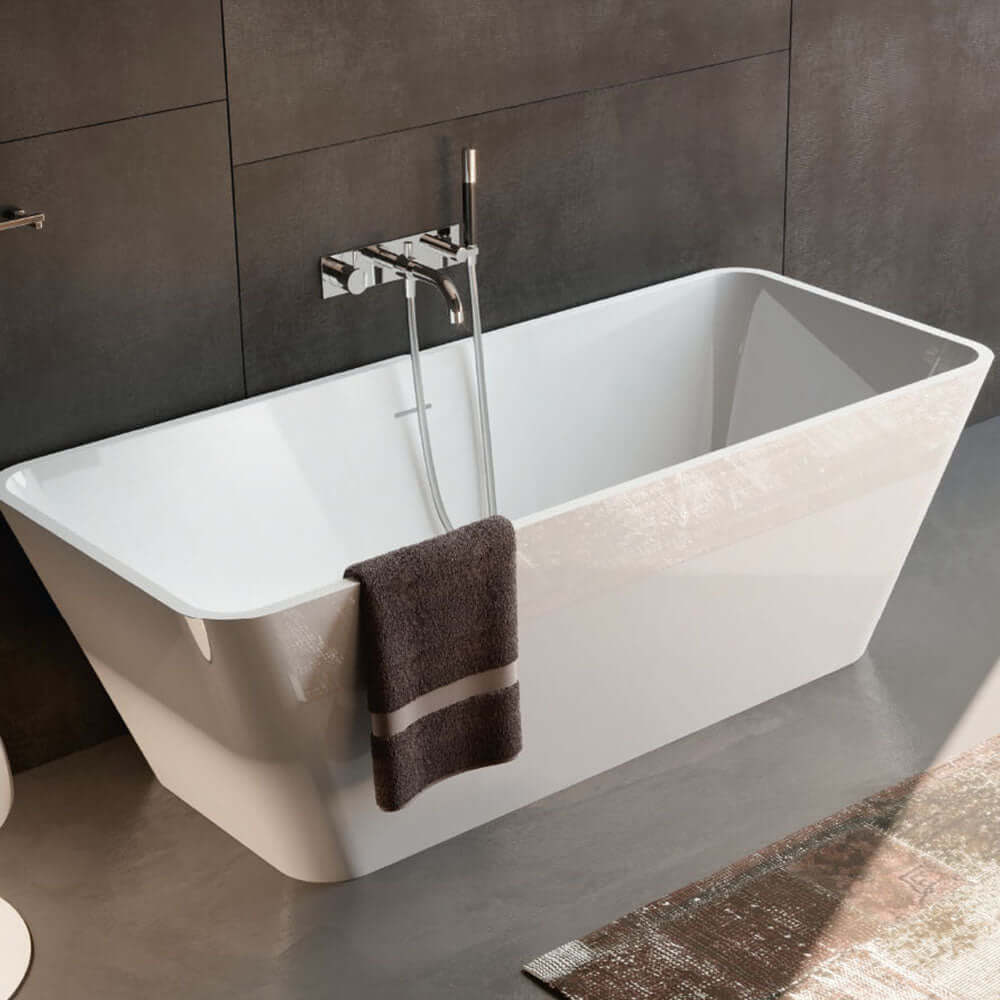 Vasca da bagno in Solid surface Treesse Viva bianco lucido o bianco opaco Arcshop