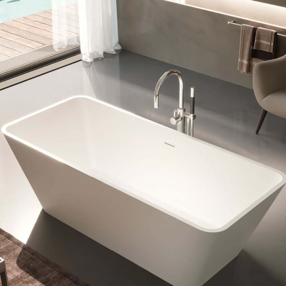 Vasca da bagno in Solid surface Treesse Viva bianco lucido o bianco opaco Arcshop