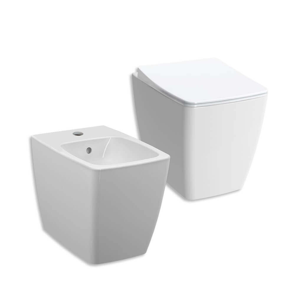 Sanitari Vitra Wc rimless e Bidet filo muro a terra Arcshop