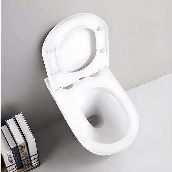Sanitari filomuro in ceramica bianco lucido vaso rimless scarico a vortice | Florida
