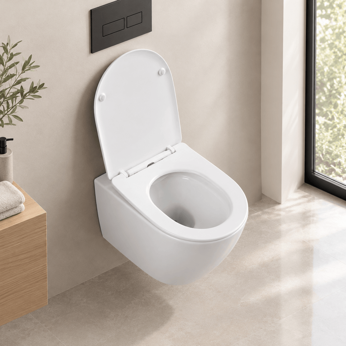 Wc rimless sospeso forma ovetto Alicante