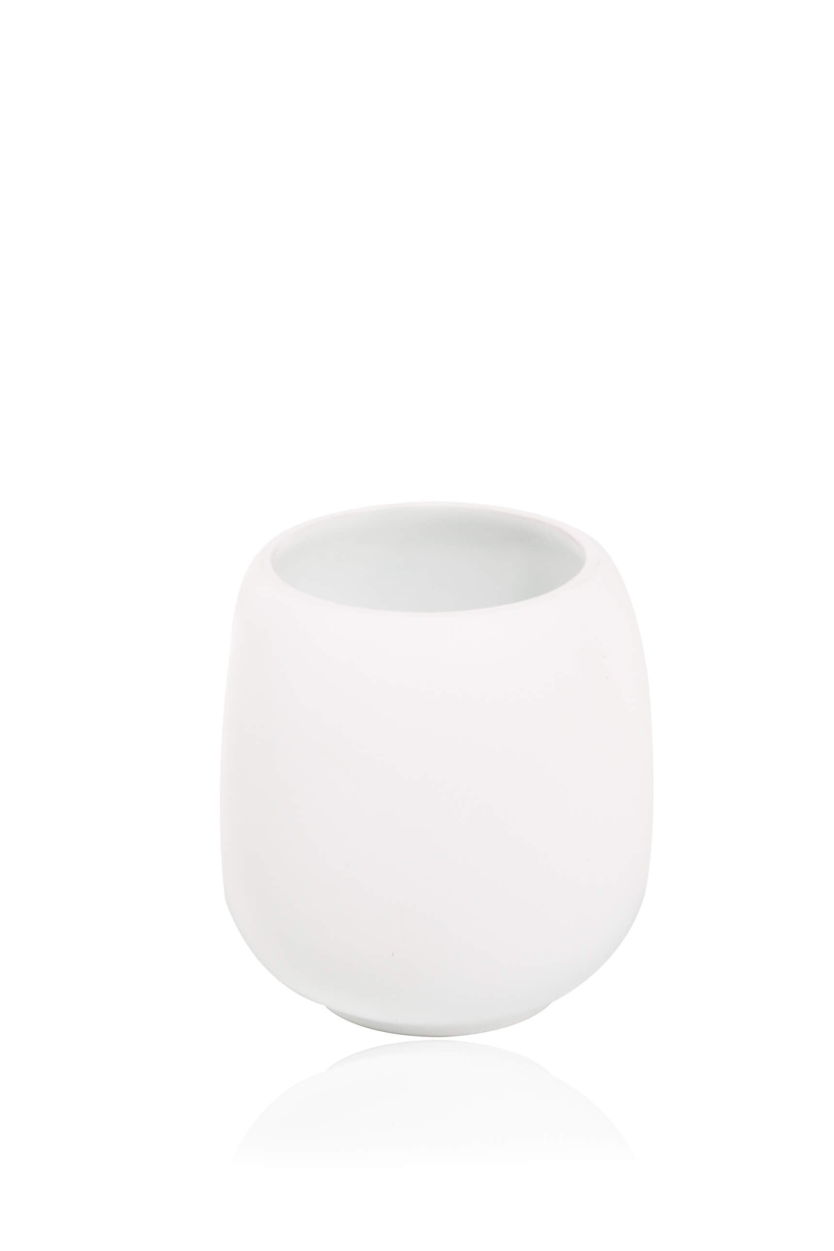 Bicchiere porta spazzolini da appoggio Afra di metaform resina colore bianco Arcshop