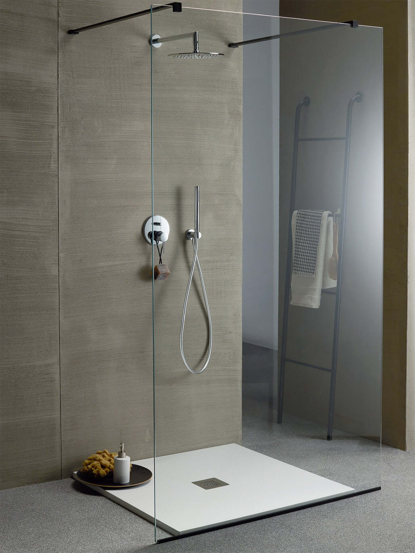 Piatto doccia 80x80 mineral marmo effetto pietra Arcshop