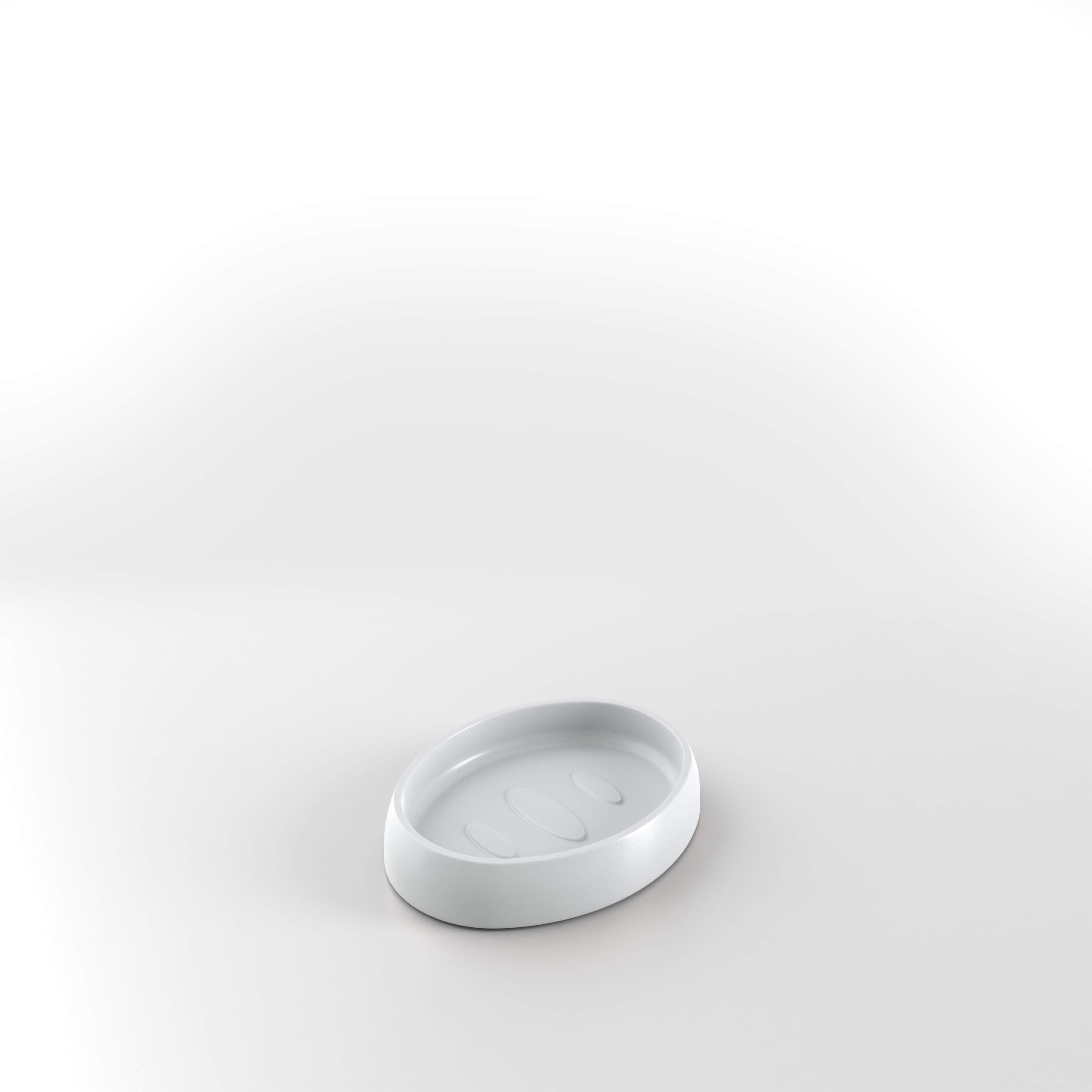 Bird portasapone in porcellana bianca da appoggio Metaform Arcshop