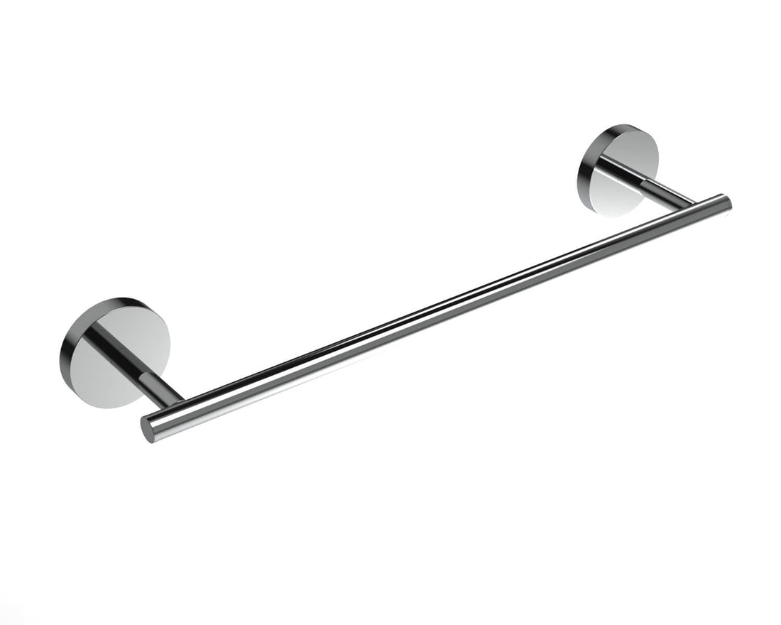 Porta asciugamani 30 cm acciaio Inox tondo Metaform Class fissaggio adesivo o con viti Arcshop
