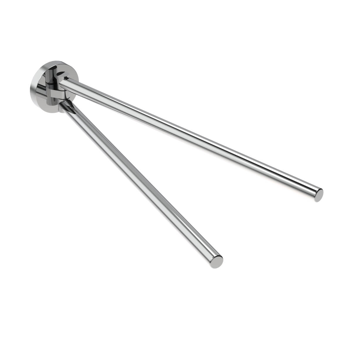 Porta asciugamani a snodo acciaio Inox tondo Metaform Class fissaggio adesivo o con viti Arcshop